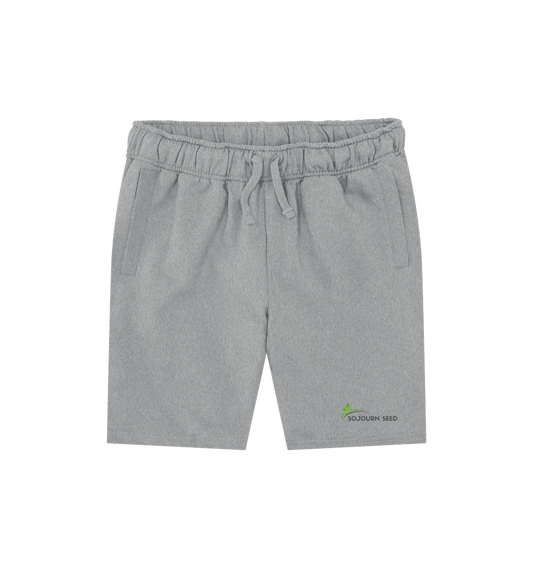 Sojourn Seed printed men's casual shorts in gray with drawstring waist and side pockets